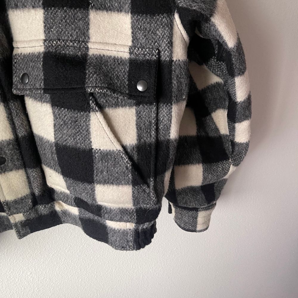 Vintage Rage Buffalo Check Wool Bomber Jacket - Picture 9 of 11
